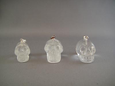 Quartz Crystal Skull Pendants